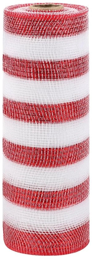 Lint decorativo a strisce rosse e bianche 26 cm - Atmosfera festiva - Attività di creatività - Disegno flessibile - Lint decorativo