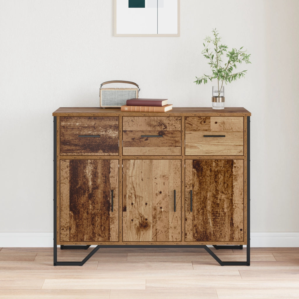 Credenza in legno antico rovere 97x32,5x74,5 cm Legno ingegnerizzato