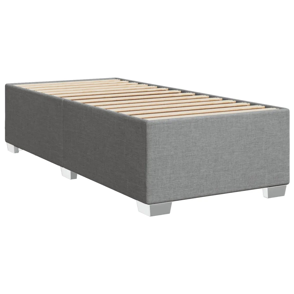 vidaXL Giroletto a Molle con Materasso Grigio Chiaro 90x190 cm Tessuto