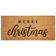 Zerbino in fibra di cocco naturale con fondo in gomma 55 x 120 cm Xmas Christmas Merry Christmas Motivo festivo Antiscivolo