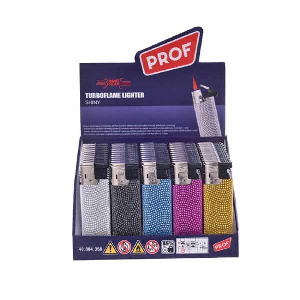 Trade Shop - Set 50 Pezzi Accendini Prof Shiny Stickers Slidecap Turbofiamma Lucida 40804358 -