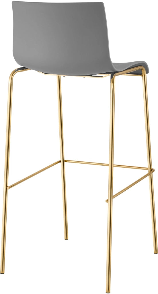 Set di 2 sgabelli da bar Hoover in plastica da 4 piedi color oro 3