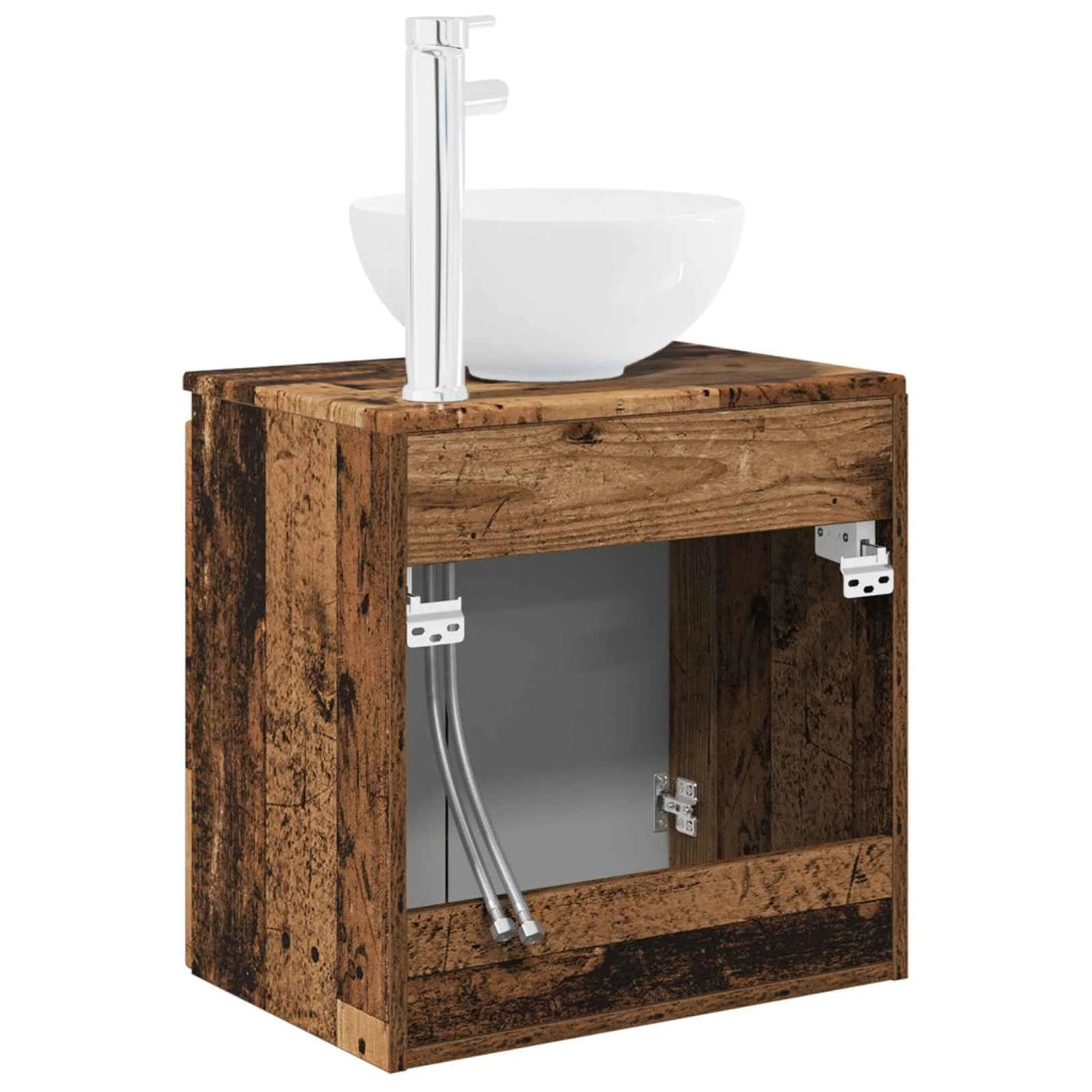 Mobile Lavabo da Parete Legno antico 49,5 x 41 x 64,5 cm 890400