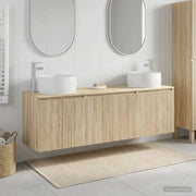 Set di Armadi da Bagno 3 pz Rovere Sonoma 49,5 x 44,5 x 66 cm 3405709