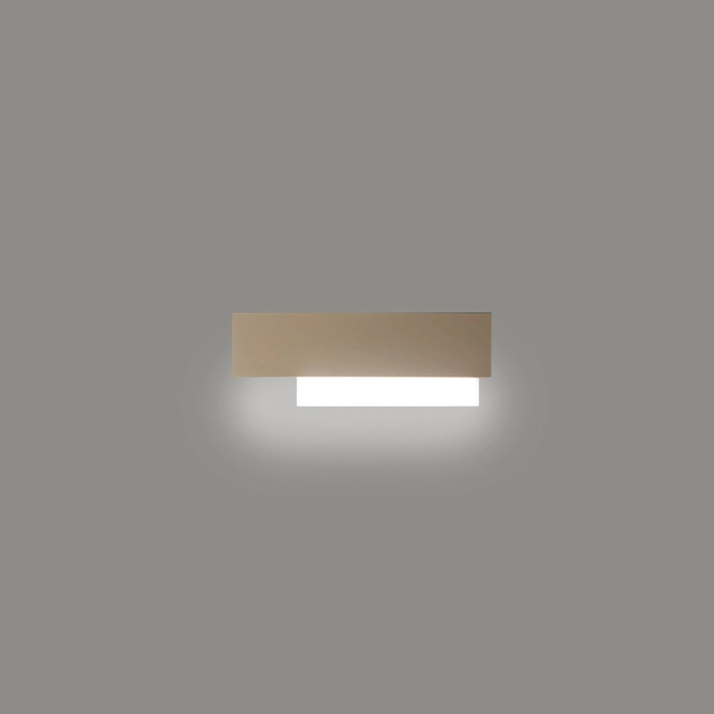 Lampada a Parete DOHA A/P 12W LED 1016lm 3000K Tortora - Applique da Interno in Alluminio e Metacrilato Bisatinato - Gealuce