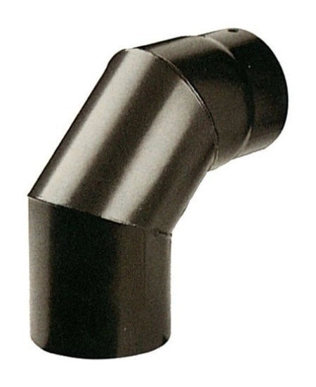 GOMITO 90°PER STUFA D.13 PORCELLANATO PESANTE NERO OPACO MM.1,2