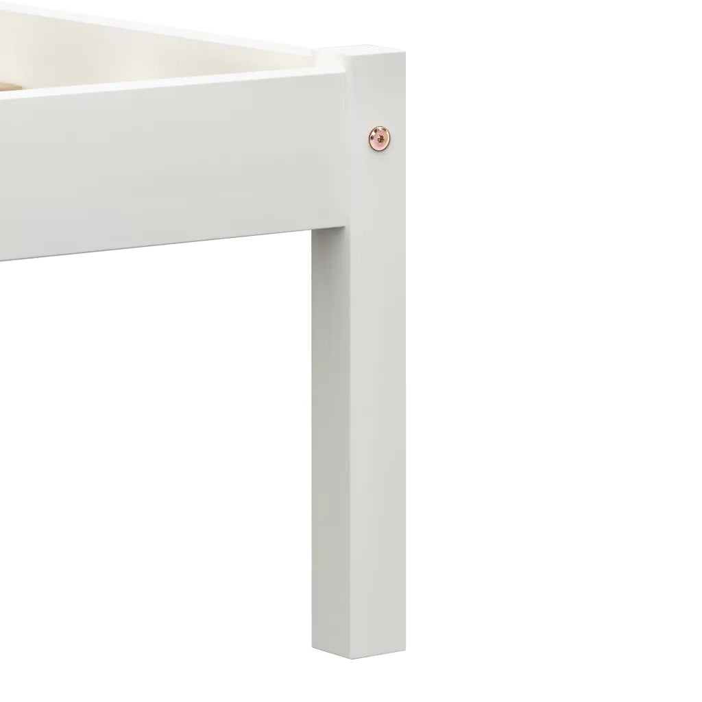 Giroletto senza Materasso Bianco 140x200 cm in Legno di Pino 283187