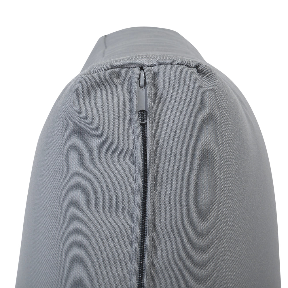 Set fodere per cuscini per set da giardino Cuscini sedile e schienale in tessuto poliestere grigio