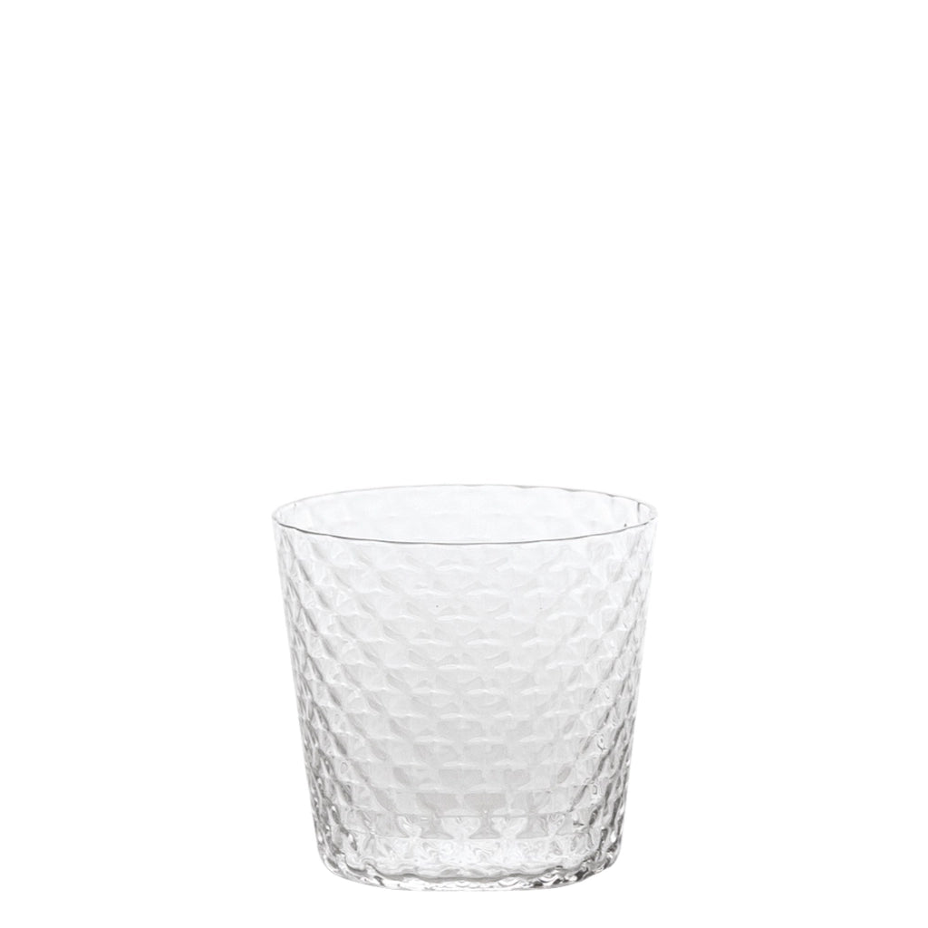 Zafferano Set 4 Tumbler Veneziano Mixology 43 cl in Vetro Sonoro Superiore Soffiato a Bocca e Lavorato a Mano, Trasparente Design Elegante e XL