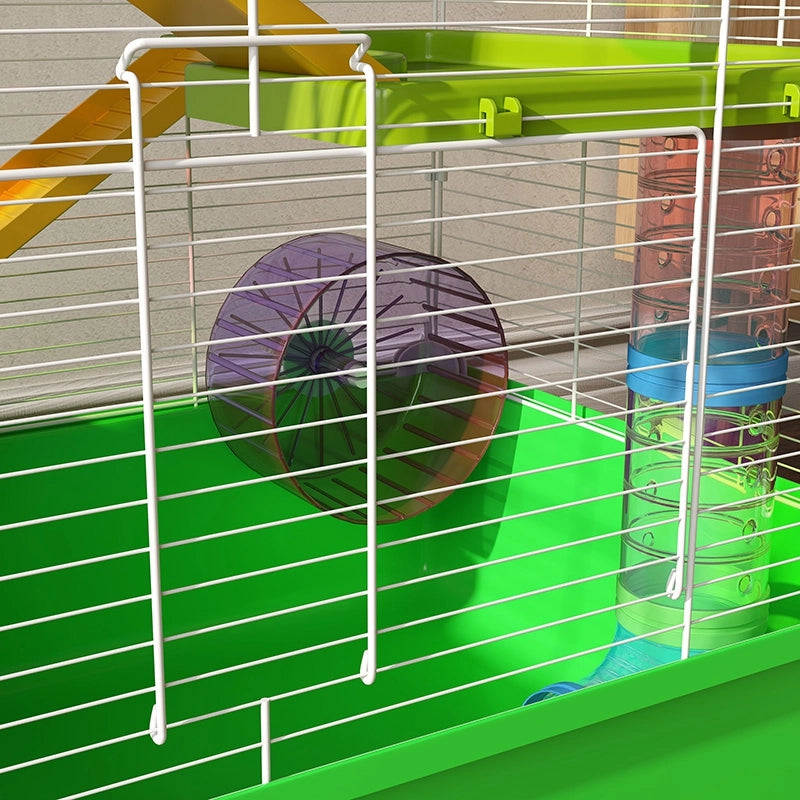 Gabbia per Criceti 5 Livelli con Tunnel, Ruota e Casetta ¨C Zephmum ¨C Grigio