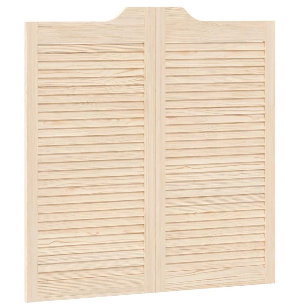 Porte Swing 2 pcs Naturale Legno Massello di Pino