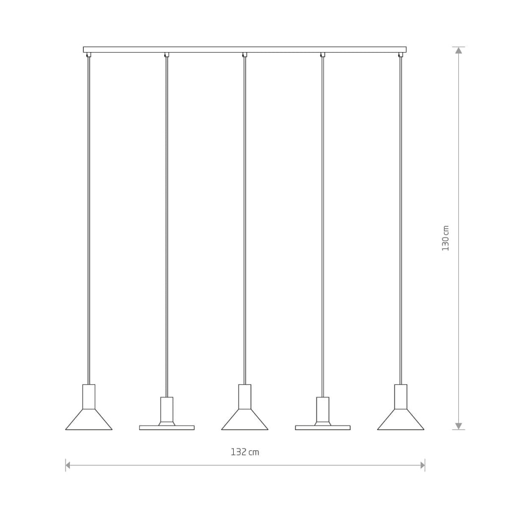 Lampadario nero da tavolo Nowodvorski Hermanos V 5xGU10