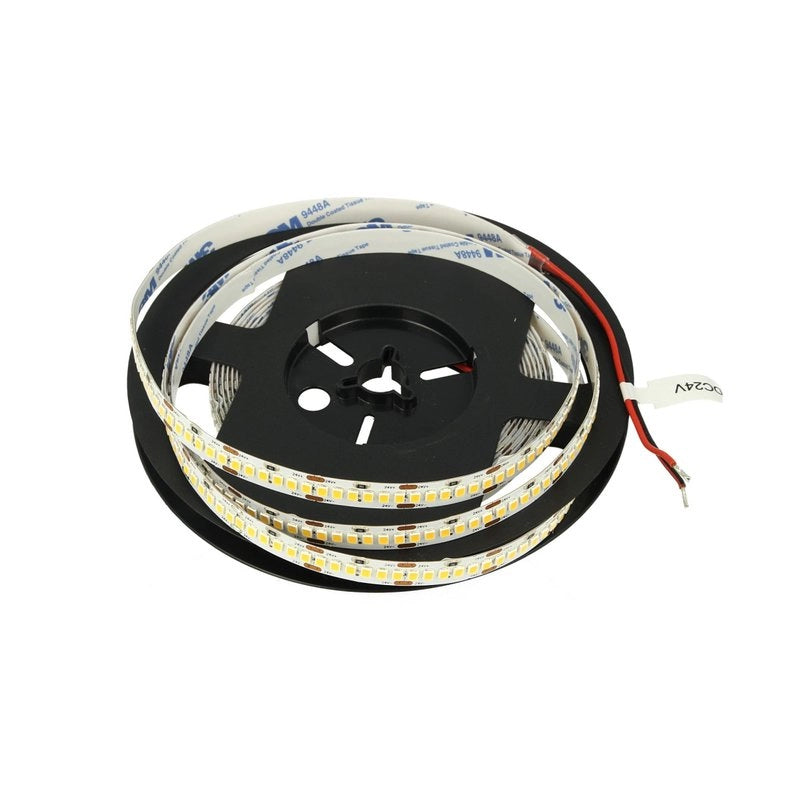 24V Bobina Striscia Led 20W/M Bianco Caldo 3000K 1200 Smd 2835 5 Metri IP20