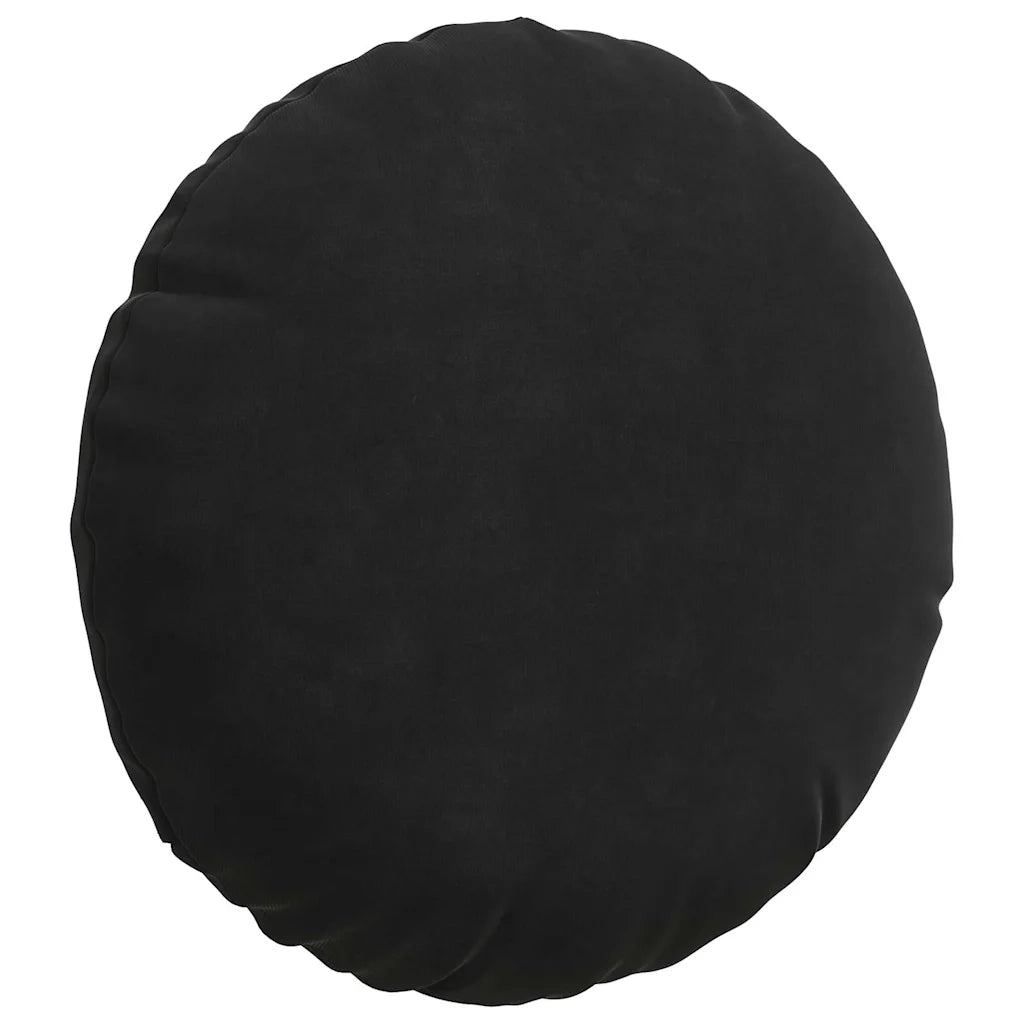 Cuscini per Seduta 2 pcs Nero Ø30 x 13 cm Velluto