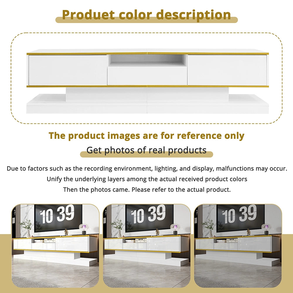 Mobile TV LED RGB - Xylo - 180x38x45cm 3 cassetti