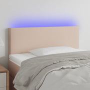 Testiera Cappuccino a LED 90x5x78/88 cm in Similpelle 3121415