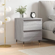 Comodino Grigio Sonoma 40x35x50 cm in Legno Multistrato 826872