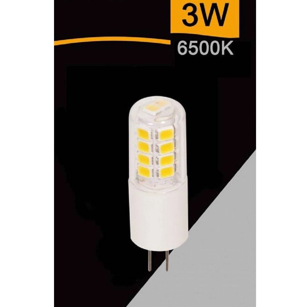 Trade Shop - Lampadina Led G4 Ac/dc 12v 3 Watt 360 Lm Luce 6500k 3000k 4000k Spardc-g4-3w-002 - -bianco Freddo      -