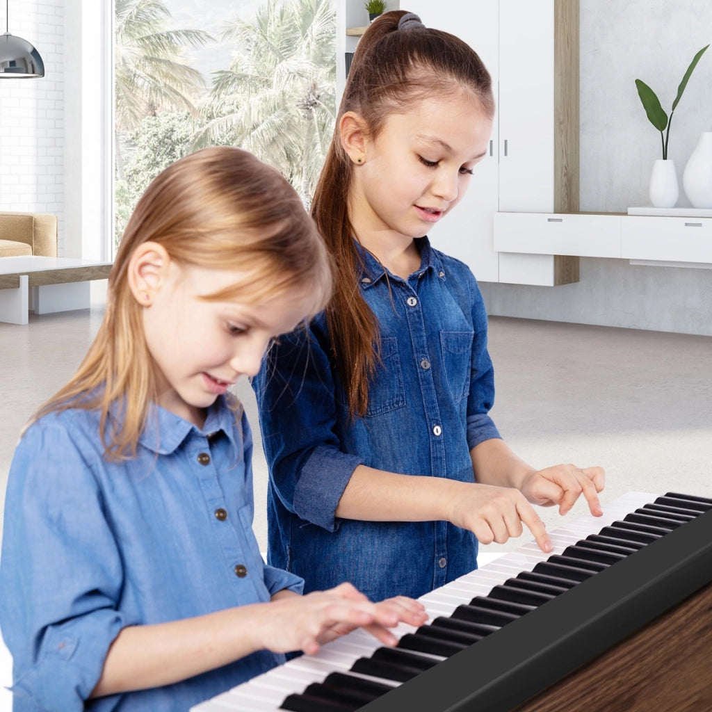 Pianoforte con 61 tasti a grandezza standard leggio pedale sustain midi borsa, Tastiera elettronica portatile Nero-Tastiere elettriche