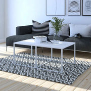 Livasi, Tavolino da Salotto Forma Rettangolare, 102x67x46h cm Bianco