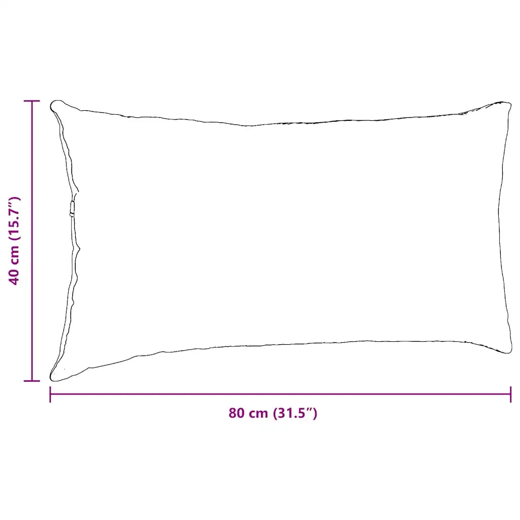 Cuscini da Divano 2 pz | Cuscini per sedie Nero 80 x 40 cm Tessuto