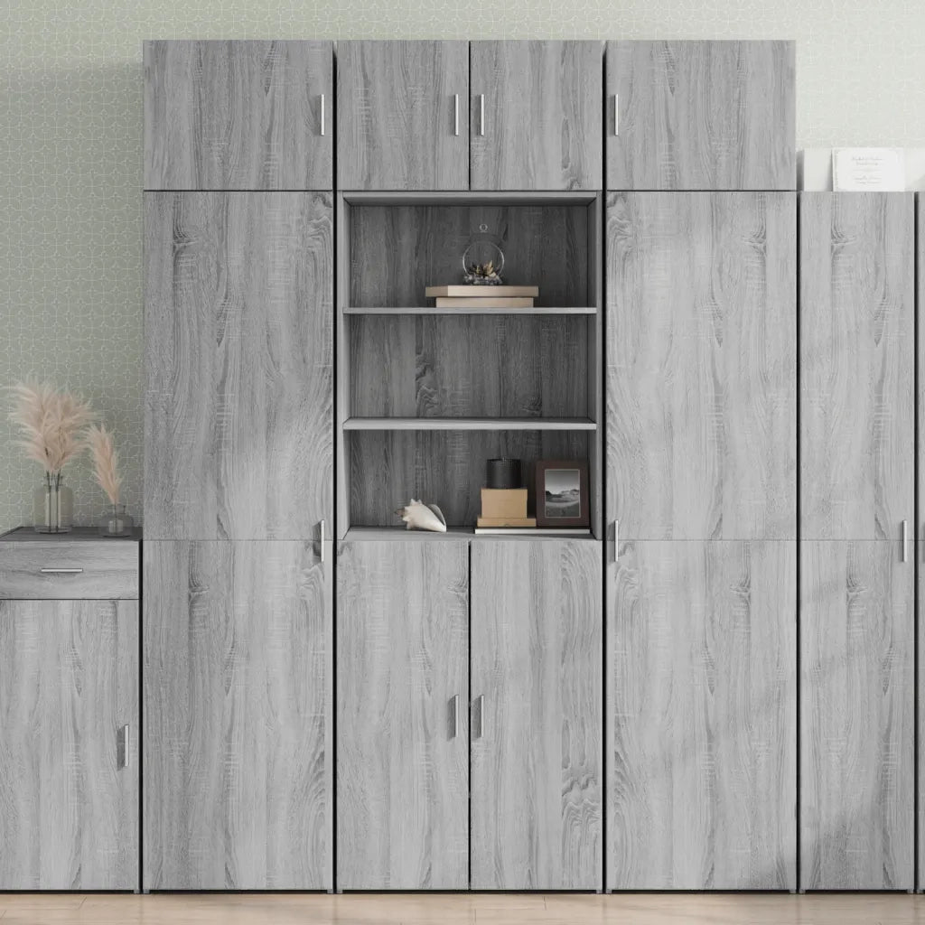 Credenza Grigio Sonoma 70x42,5x185 cm in Legno Multistrato 3281376