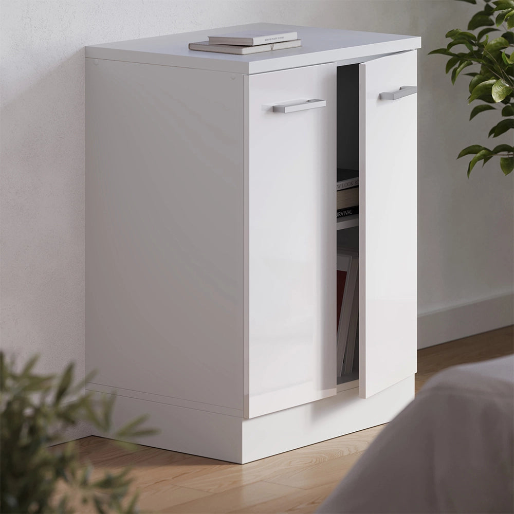 Mobile per mansarda Rion Bianco lucido/Bianco 60 x 83.8 cm senza inclinazione con 2 ante Vicco