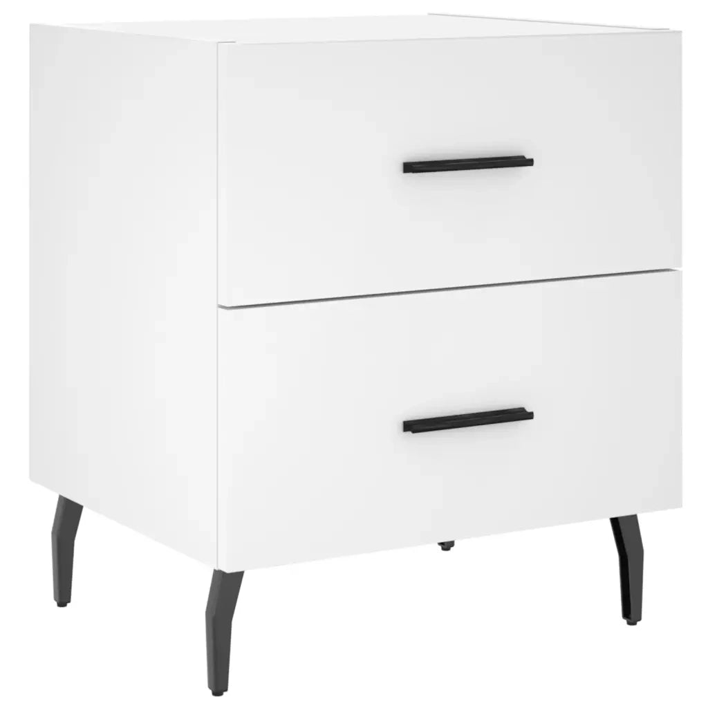 vidaXL Comodino Bianco 40x35x47,5 cm in Legno Multistrato