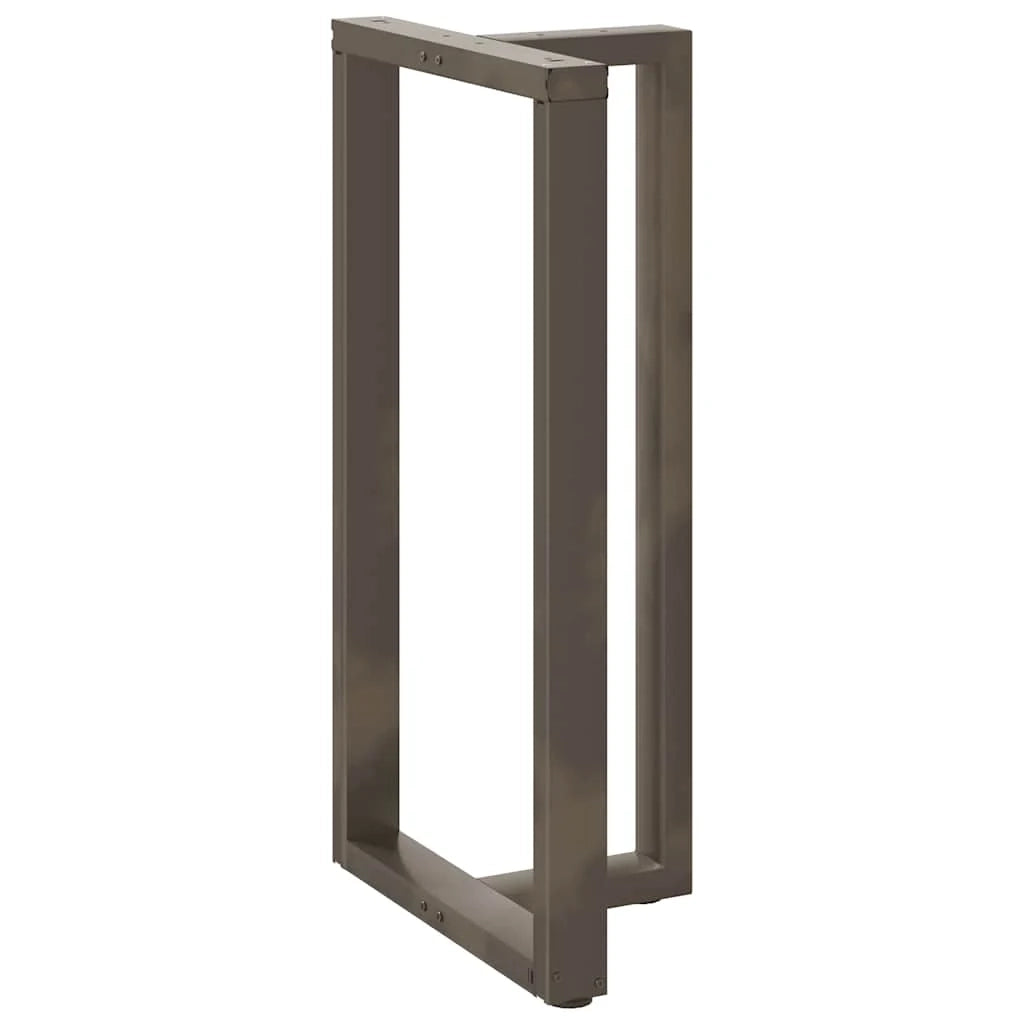 Set di 2 gambe per tavolo da bar a forma di T 60 x 35 x 111 cm con piedini regolabili design moderno metallo nero 02_0057367
