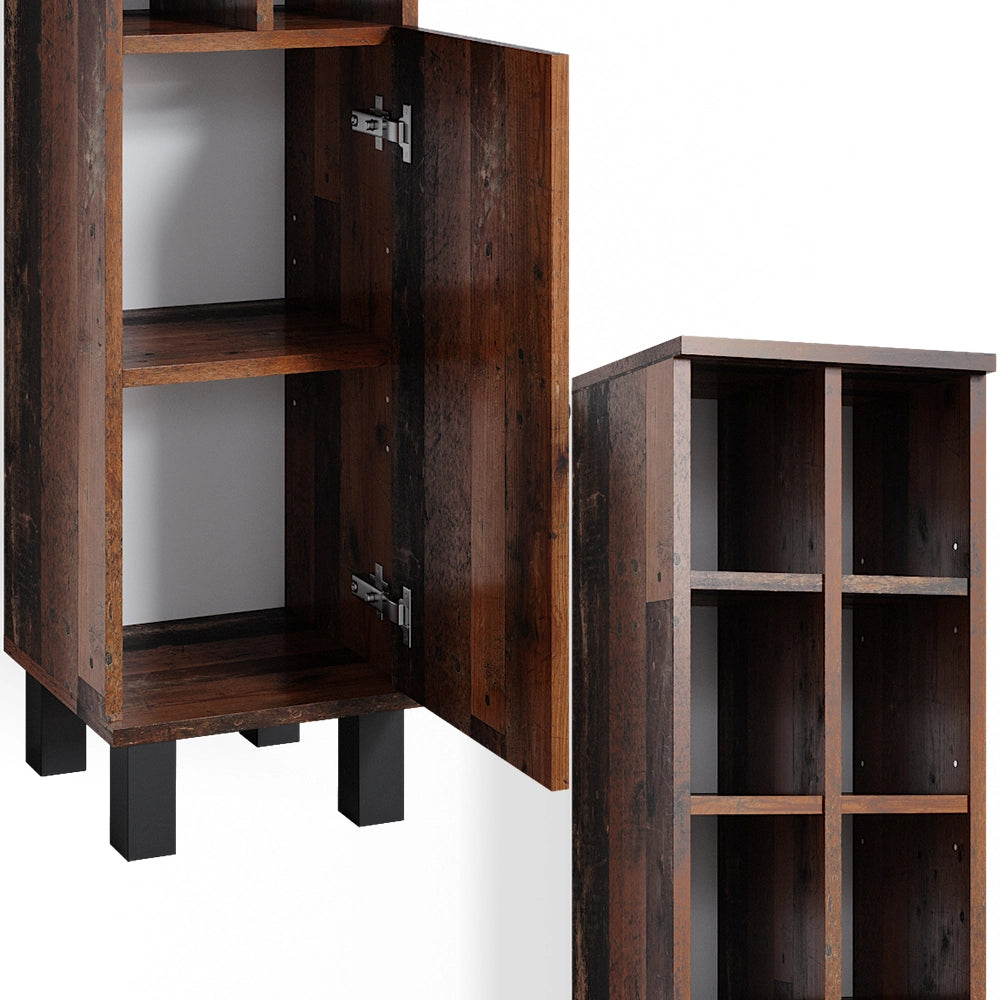 Mobiletto bagno Fynn Rovere rustico 30 x 130.6 cm porta grande Vicco