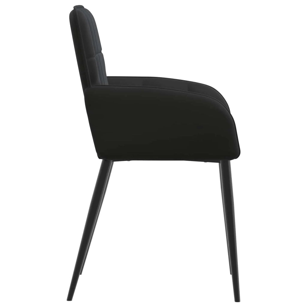 Sedie da pranzo 6 pcs Velluto (V) Nero 56,5 x 50 x 86 cm 3428180