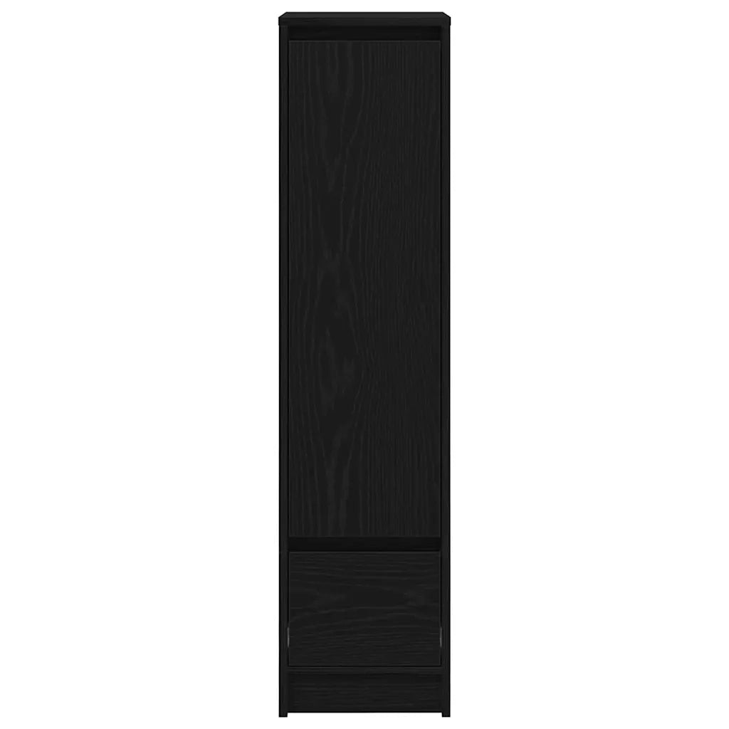 Credenza Rovere Nero 29,5x34x119,5 cm in Legno Multistrato 861653