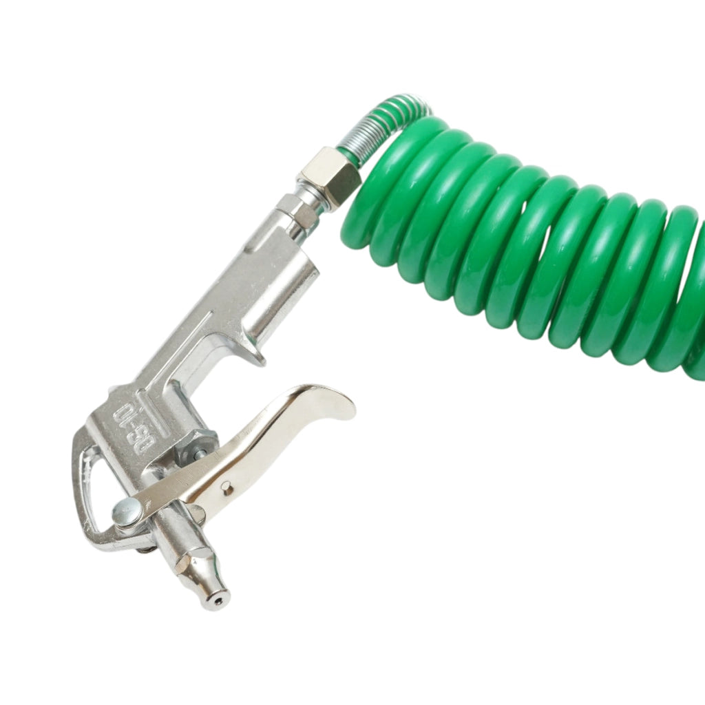 Pistola di soffiaggio ad aria compressa con tubo a spirale da 5 m e attacco filettato interno M12