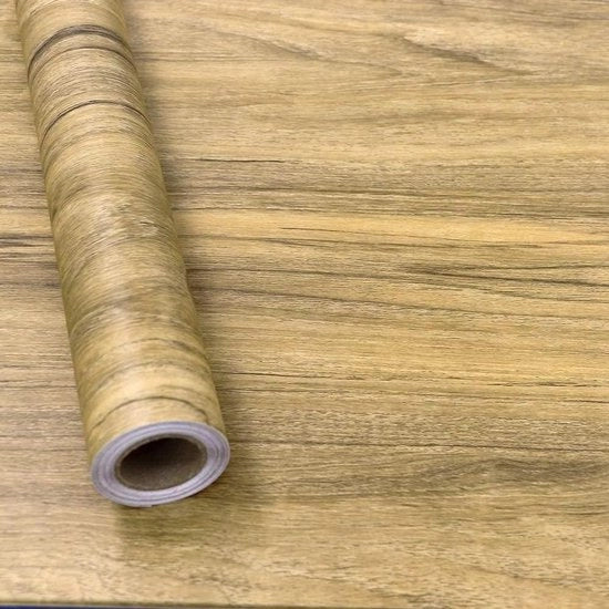 Vinile Autoadesivo per Parete 60 x 300 cm - Effetto Legno di Quercia - Impermeabile - Decorazioni per Mobili - Porta - Fai da Te - Strappa e Incolla - Effetto 3D