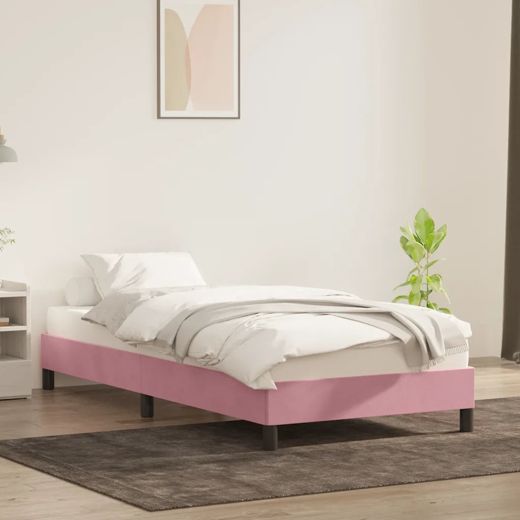Giroletto senza Materasso Rosa 80x220 cm Velluto 4101384