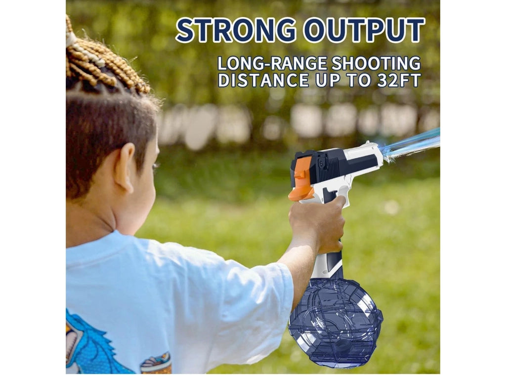 Pistola ad Acqua Elettrica Luminosa per Adulti Bambini Ricaricabili 32 FT Gamma Pistola ad Alto Getto per  Piscina Spiaggia Divertimento