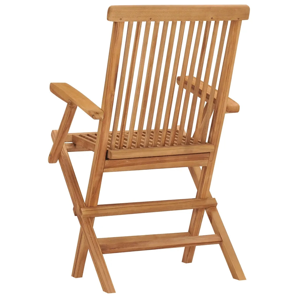 Sedie da Giardino Pieghevoli 4 pz in Legno Massello di Teak 3096593