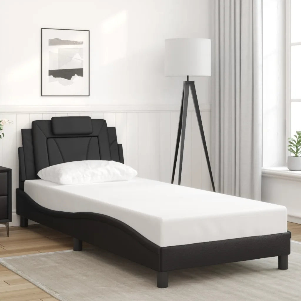 Giroletto Viana con LED senza Materasso Nero 90x200 cm 3213994