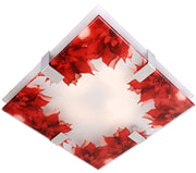 Plafoniera Candellux Rapsody 30x30 quadrata bianco/rosso E27