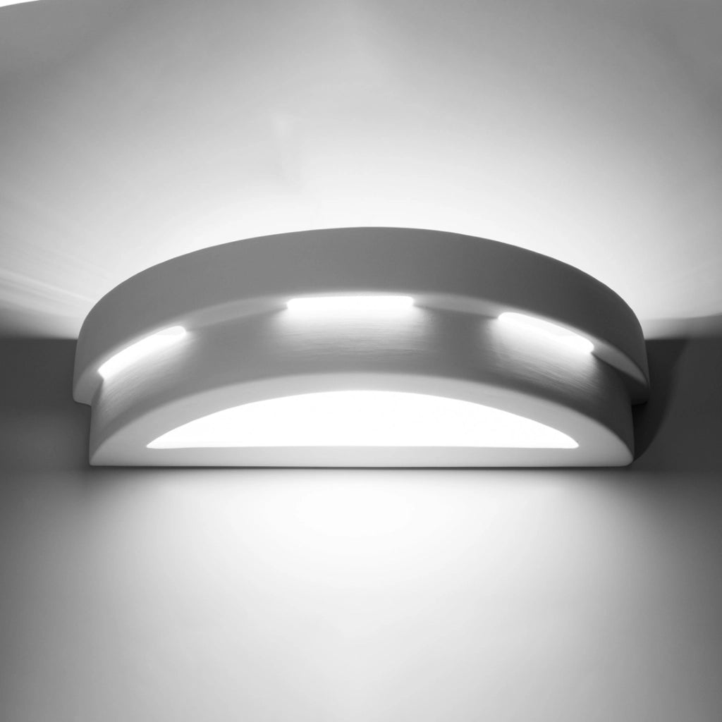 Applique ceramica bianca Pure Lume Solaro 2xE27 IP20