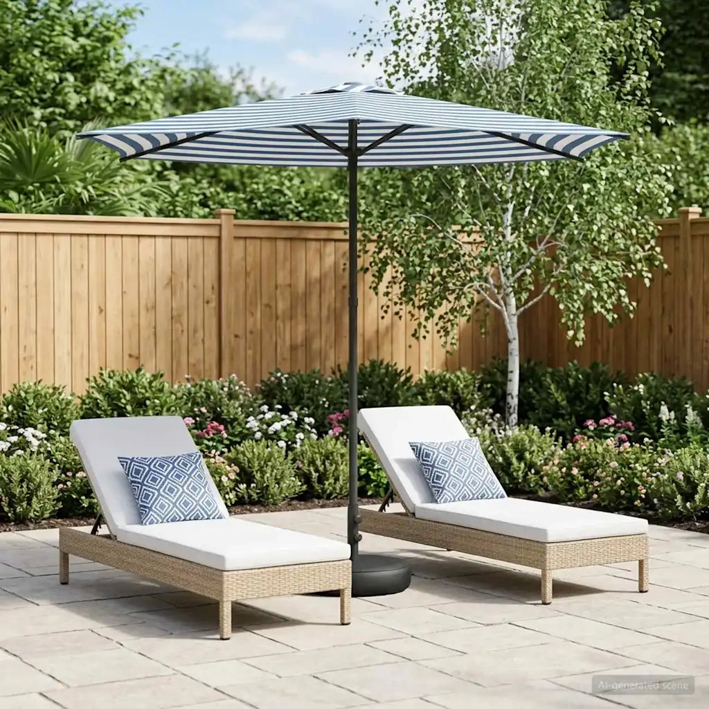 Ombrello da giardino 270 x 270 cm Poliestere Rettangolare 42036230