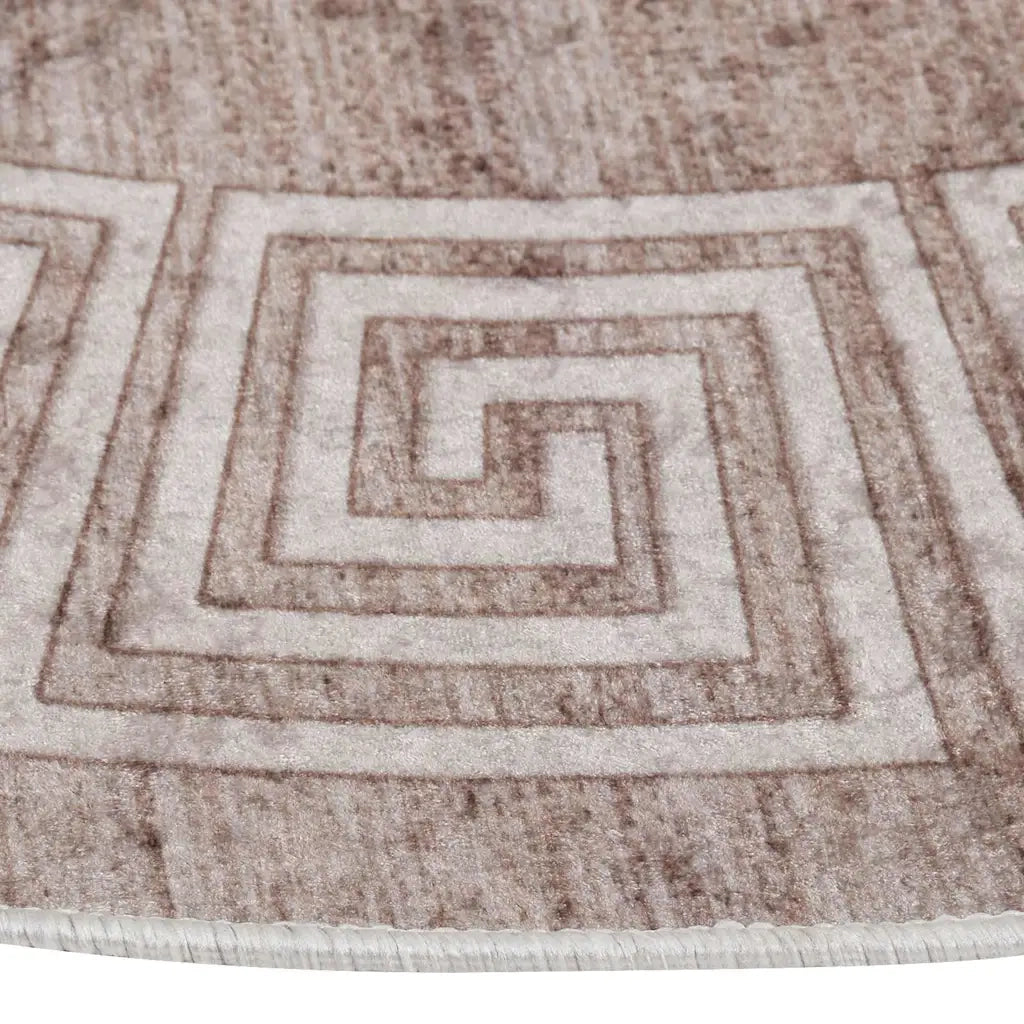 Tappeto Lavabile 120 cm Beige 337945