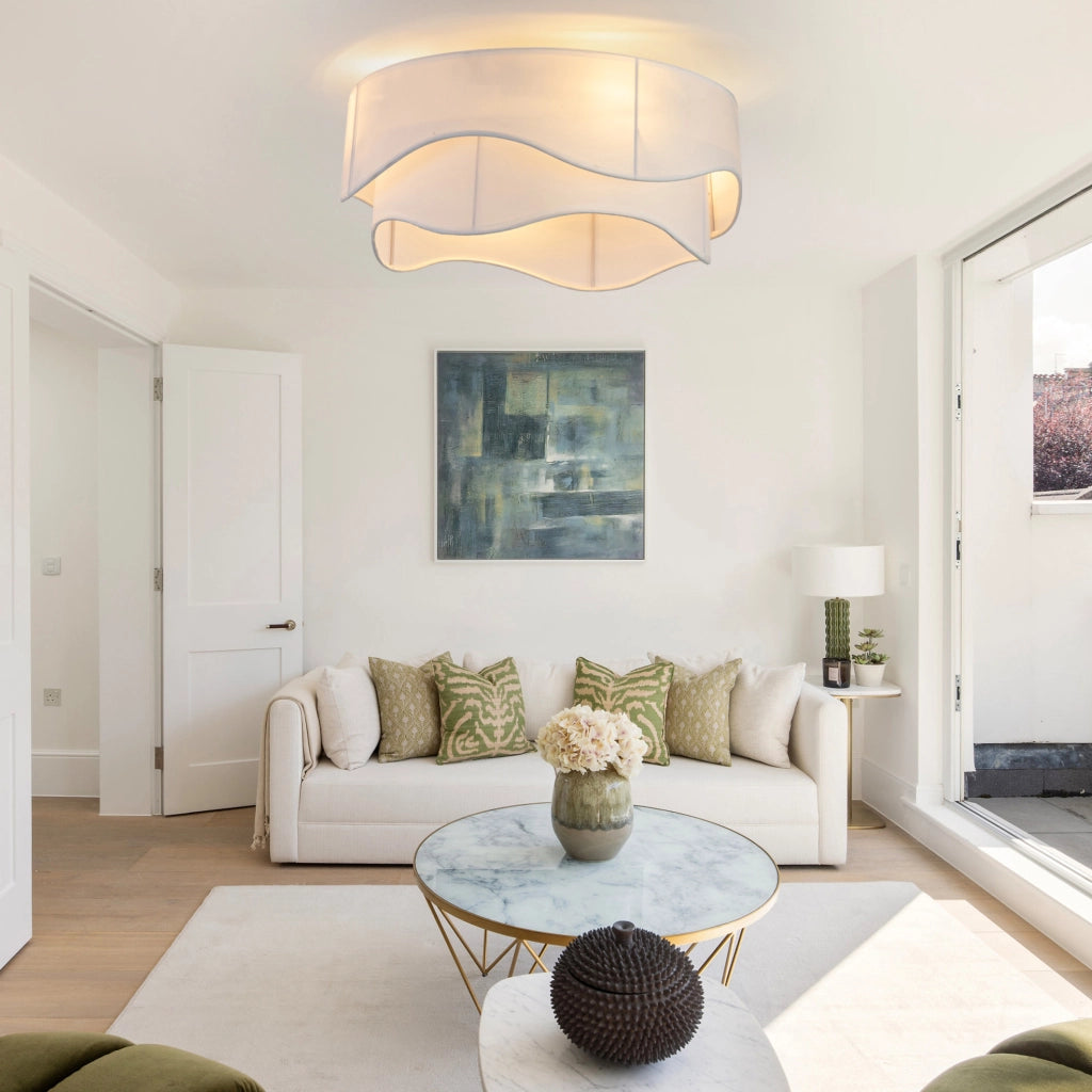 Ventilatore da soffitto con luce, controllo App e telecomando, 6 velocità, reversibile, oro e bianco