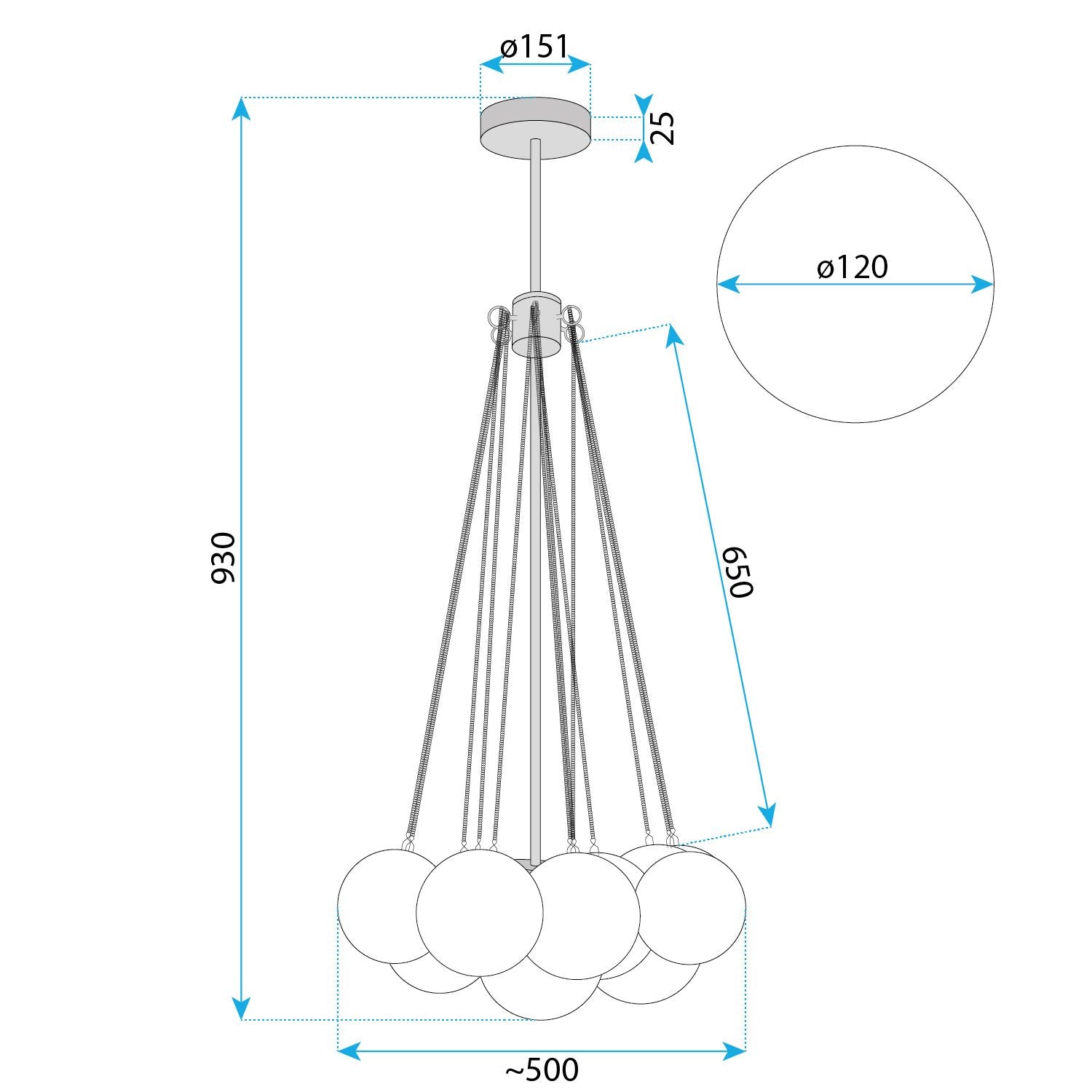 Lampada APP1688-12CP Gold