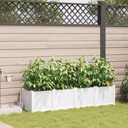 Vaso da giardino 4 pcs Bianco Plastica 42002915