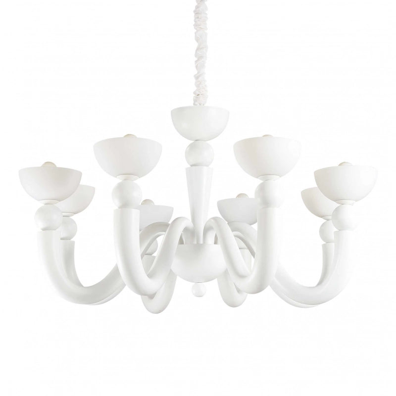 Lampada A Sospensione Bon Bon Sp8 Bianco Ideal-Lux
