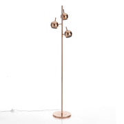 Lampada da terra 3 paralumi in metallo finitura rame cm. Ø.27 H.165