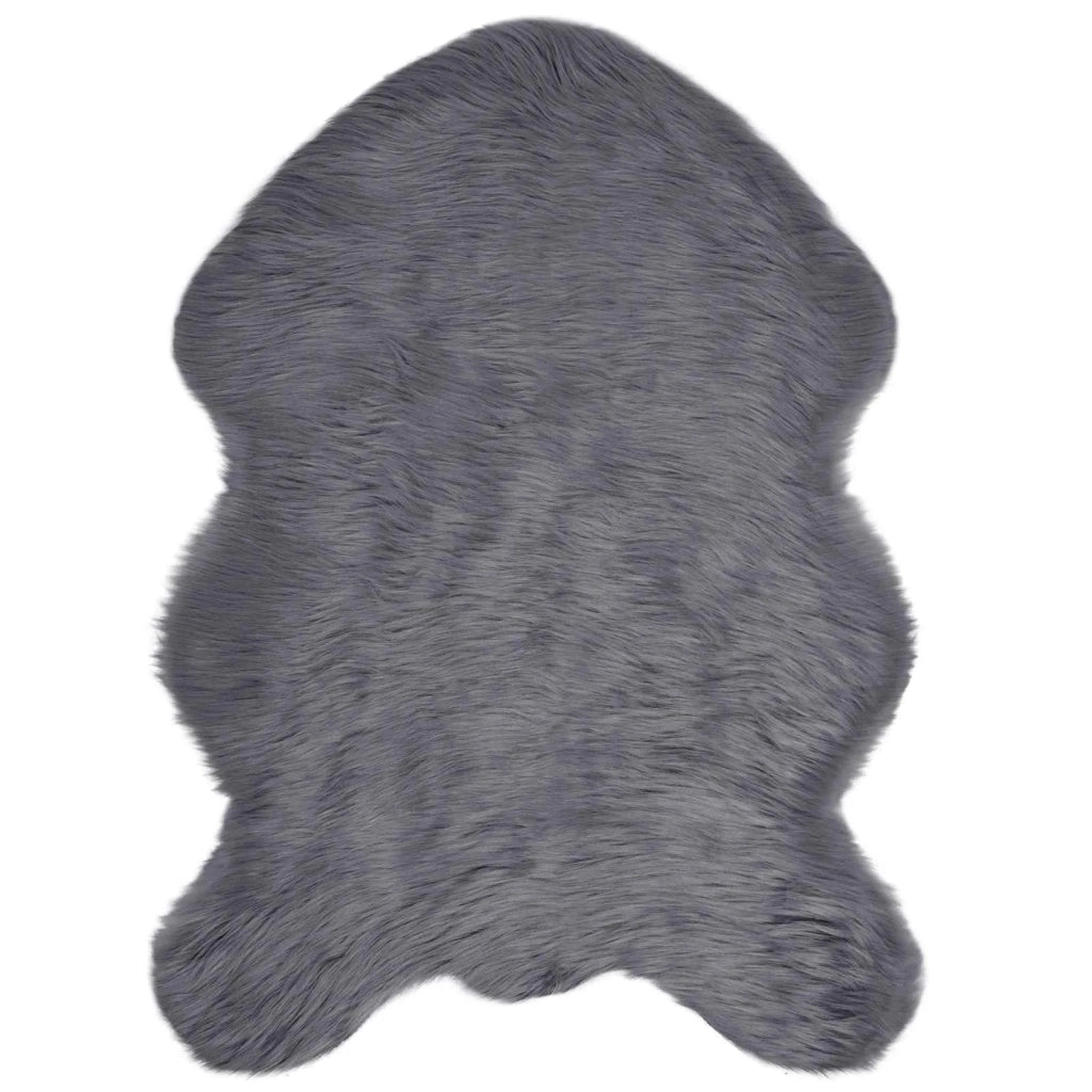 Tappeto in finta TAFALLA Antracite 60 x 90 cm Poliestere 42021607