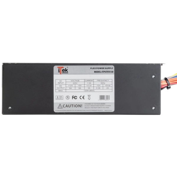 Alimentatore FLEX ATX - 130W- 2xSata- 20+4Pin- 4Pin- Adattatore 4pin a Sata. 55x48x170mm
