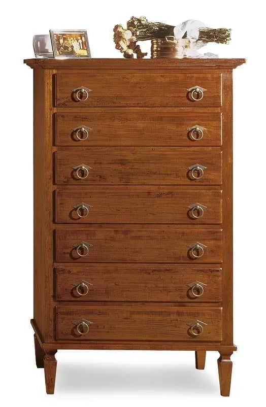 Cassettiera in legno 7 cassetti grezzo l.85 p.47 h.138 (1921) - Mobili 2G